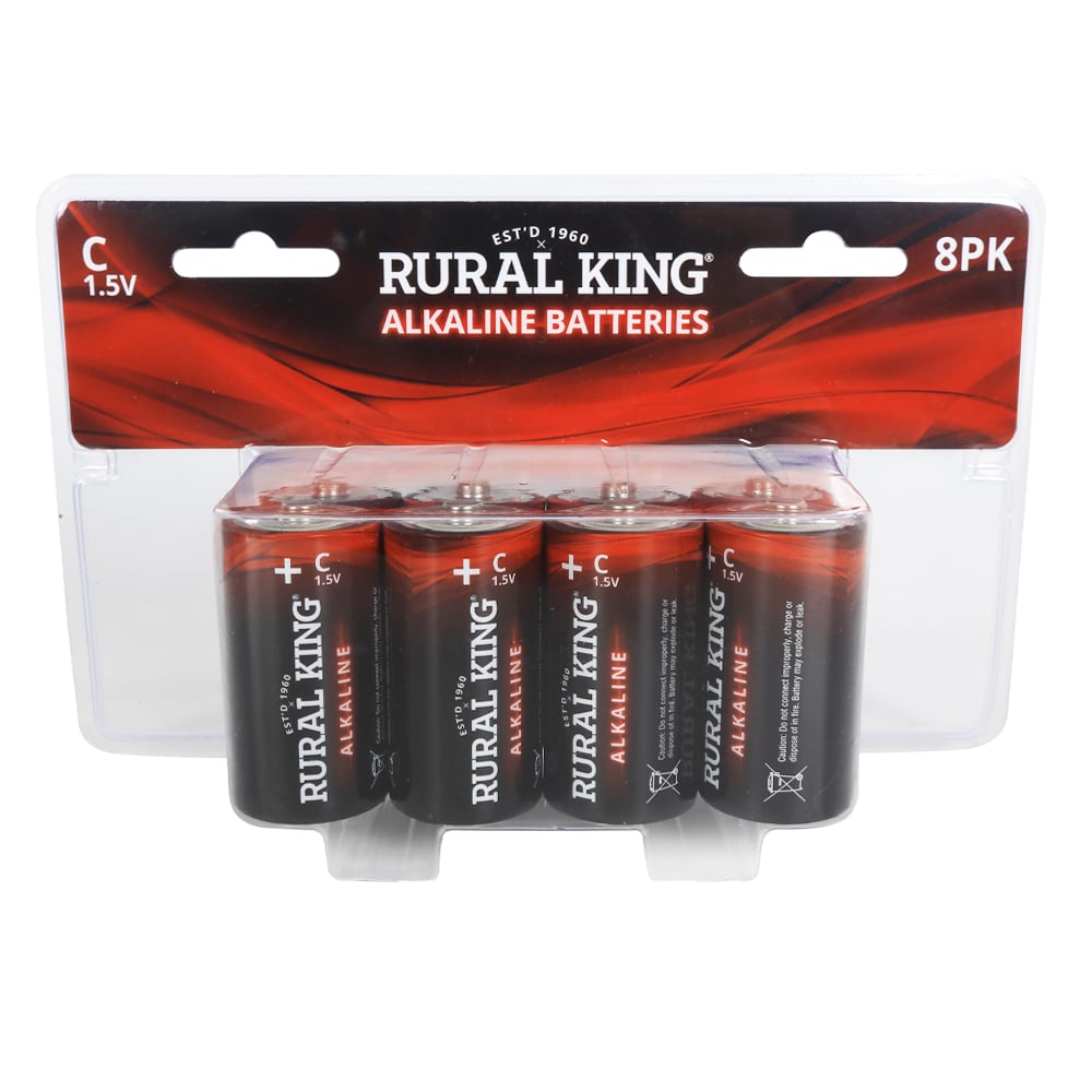 Rural King C Alkaline Batteries, 8 Pack - C8PKALK