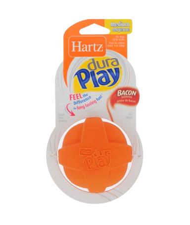 Hartz Dura Play Bone Dog Toy - Latex Squeaky Fetch Toy, Medium Size, Assorted Colors