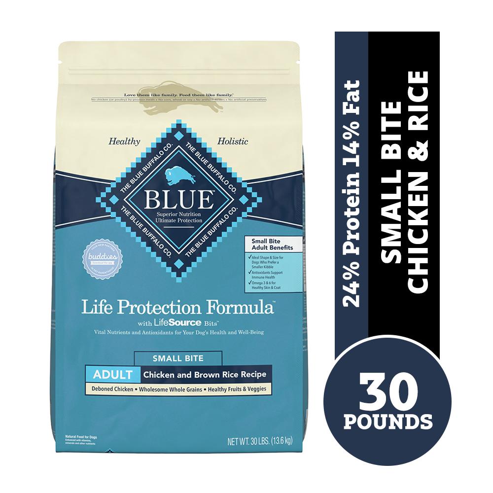 Blue Buffalo Life Protection Adult Dry Dog Food – Chicken & Brown Rice, 30 Lb Bag