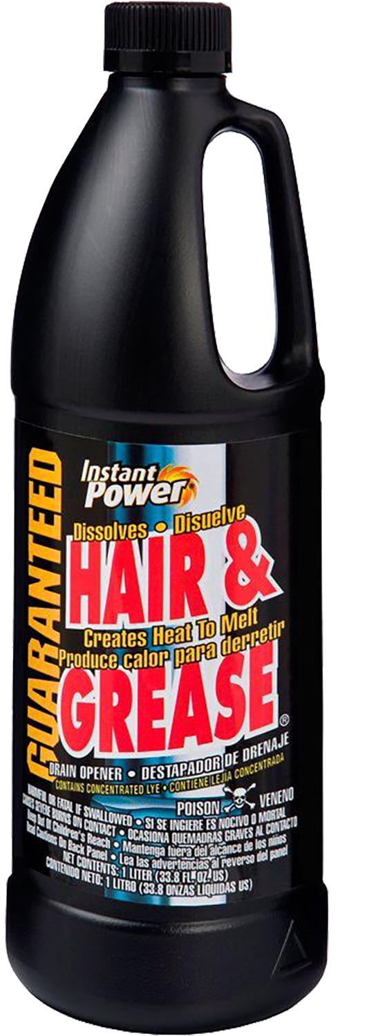 Instant Power Hair and Grease Drain Opener Liter Bottle -1969 PLT