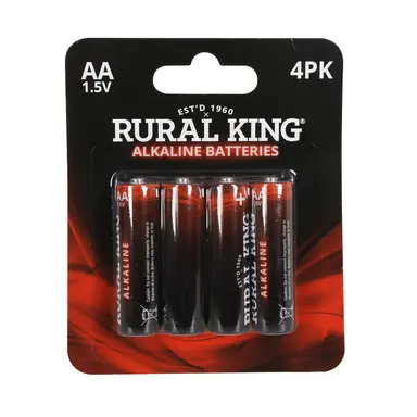 Rural King AA Alkaline Batteries, 4 Pack - AA4PKALK