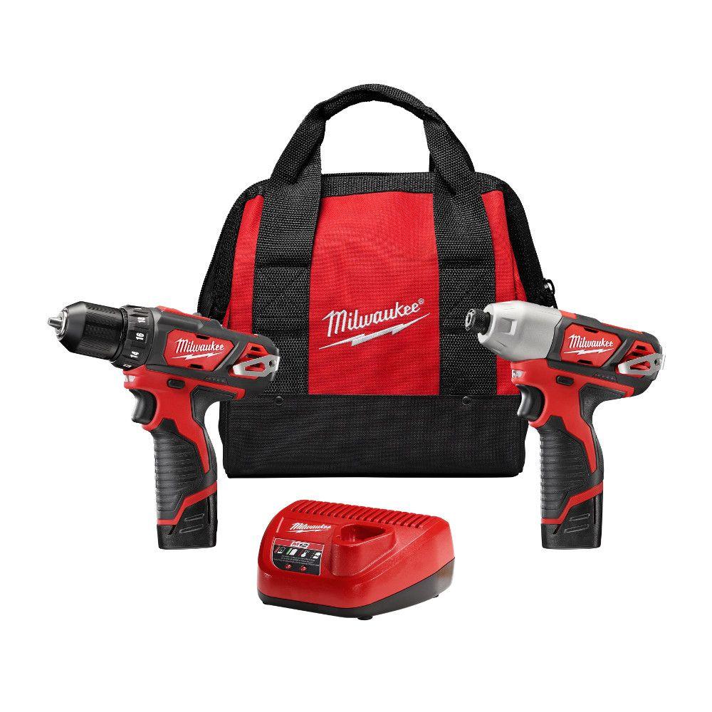 M12 12-Volt Lithium-Ion Cordless Drill Driver/Impact Driver 2 Tool Combo Kit - 2494-22