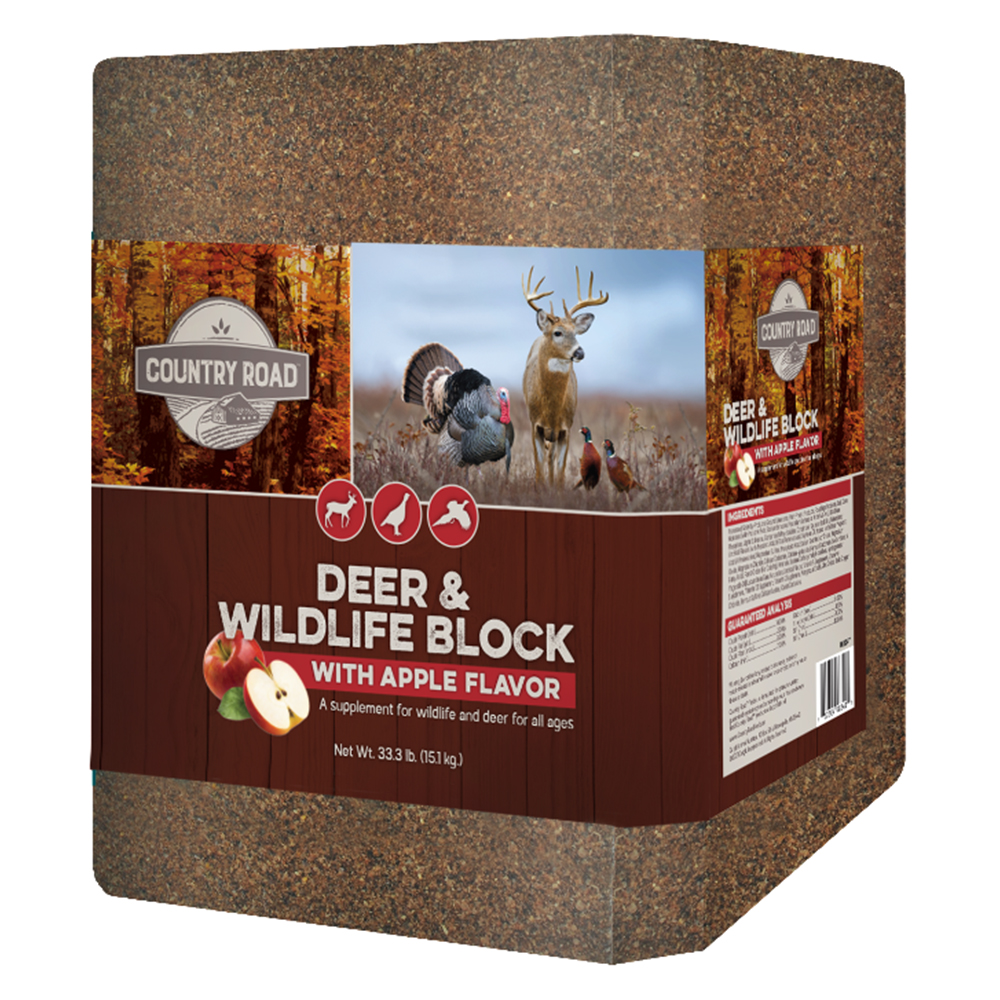 Country Road Deer And Wildlife Block, 33 lb. Block