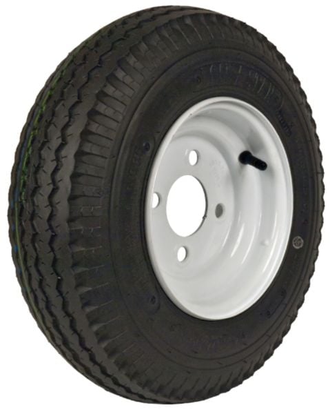 Kenda Loadstar Trailer Tire and 4-Hole Wheel (4/4) - 480/400-8 LRB