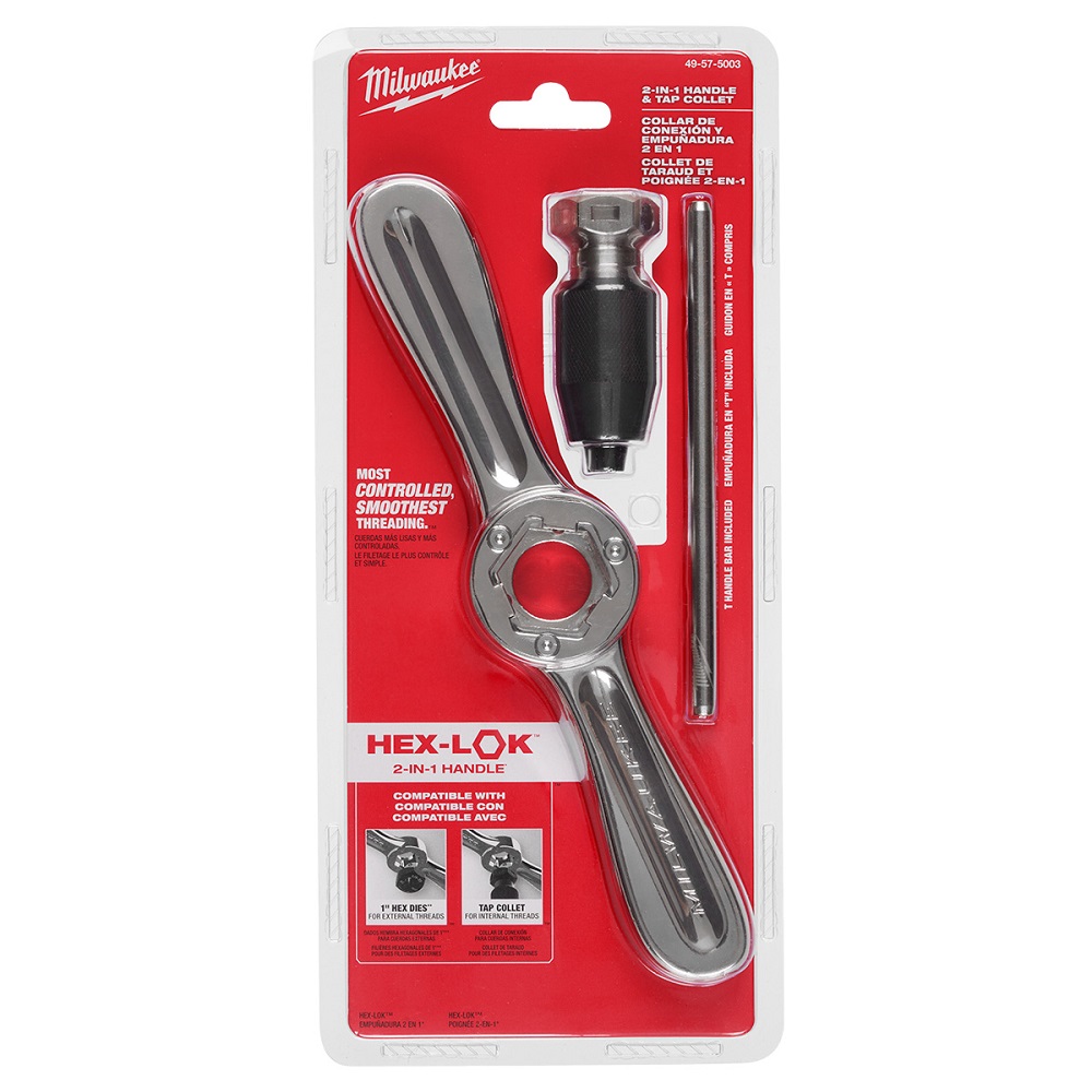 Milwaukee Hex-LOK™ 2-in-1 Tap and Die Threading Handle​ & Tap Collet - 49-57-5003