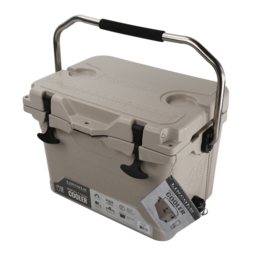 Lincoln Outfitters 20 Quart High Performance Cooler, Tan - 87-674-0204