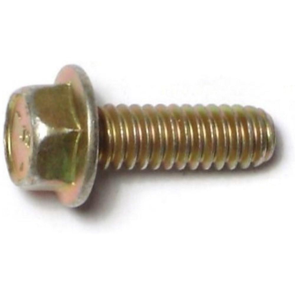3/8-16 X 1-1/4" Grade 8 Hex Bolt - Yellow Zinc Plated, Alloy Steel, Coarse Thread (Full Thread)