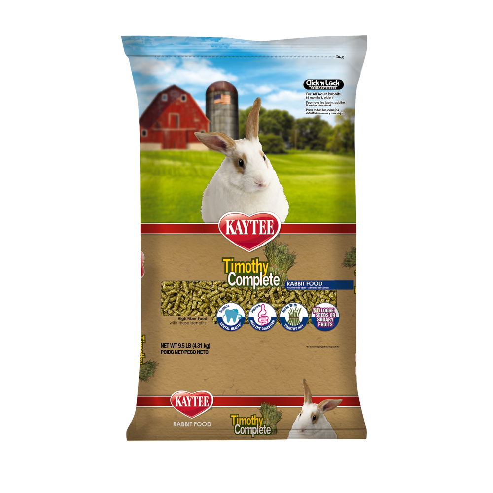 Kaytee Timothy Complete Rabbit Feed, Pelleted Feed,  9.5 lb. Bag - 100213640