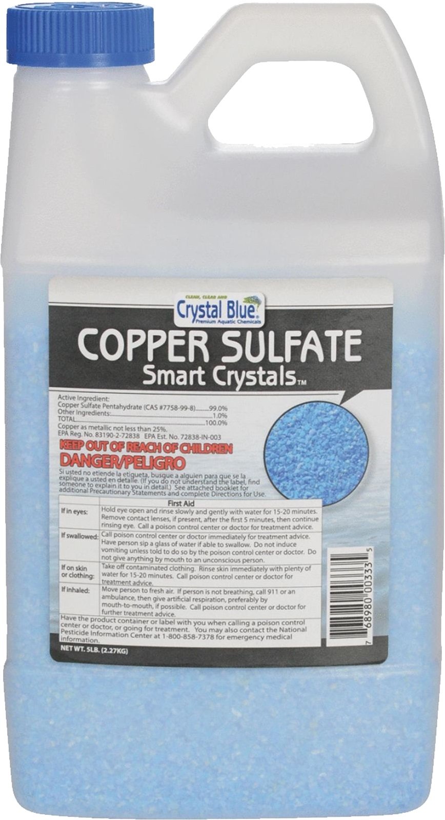Sanco Industries Crystal Blue Copper Sulfate, 5 lb. Bag - 00333