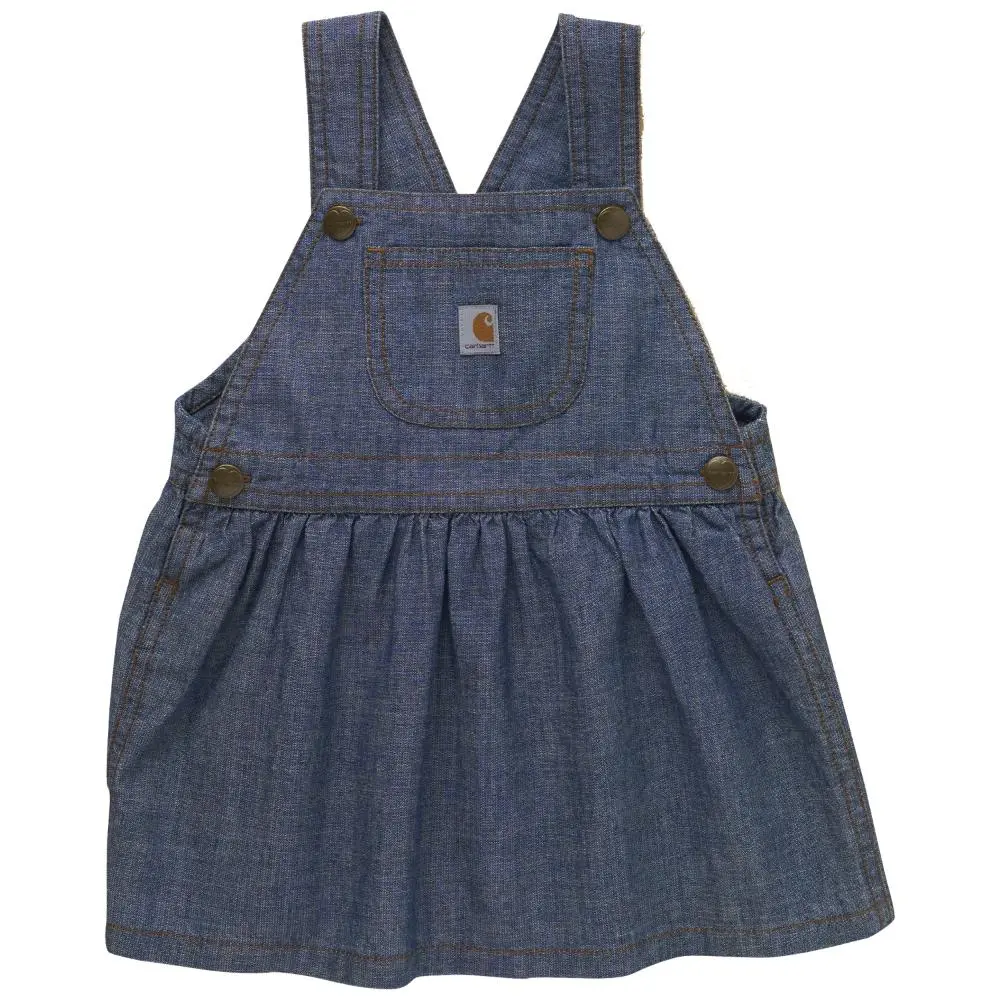 Carhartt Infant Girls Denim Chambray Jumper Dress, Denim Medium Wash - CY9711-N104 | Rural King Carhartt Infant Girls Denim Chambray Jumper Dress, Denim Medium Wash - CY9711-N104 | Rural King