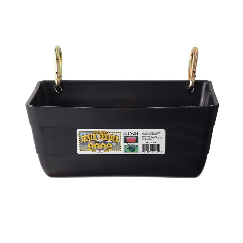 Little Giant 11" Fence Feeder with Clips, Black - FF11BLACK