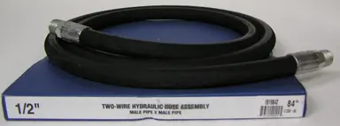 3/8 X 108 Hydraulic Hose Assembly With Male EE Fittings - 4800 PSI, Made In USA