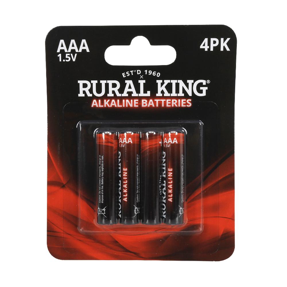 Rural King AAA Alkaline Batteries, 4 Pack - AAA4PKALK