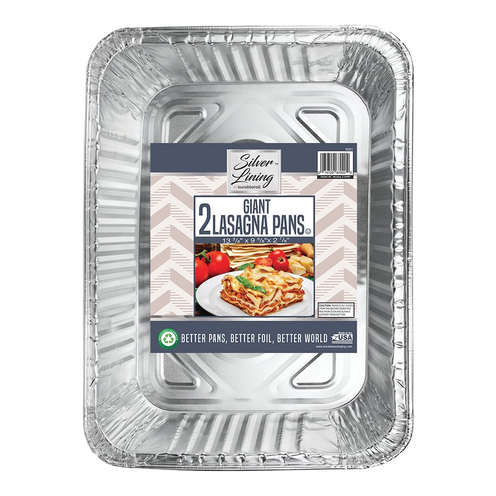 Silver Lining Aluminum Giant Lasagna Pans - 2 Pack - 56430019