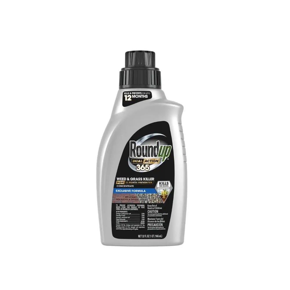 Roundup Dual Action 365 Weed & Grass Killer Plus 12 Month Preventer Concentrate, 32 oz. Bottle