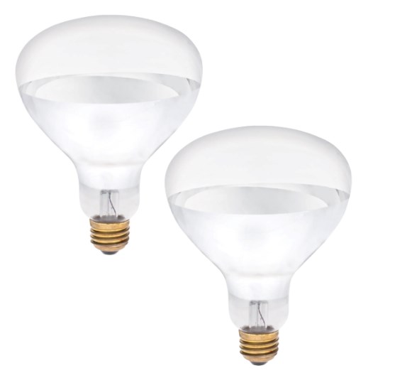 Brooder 250 Watt Heat Lamp Bulb, 2 Pack - 10001328