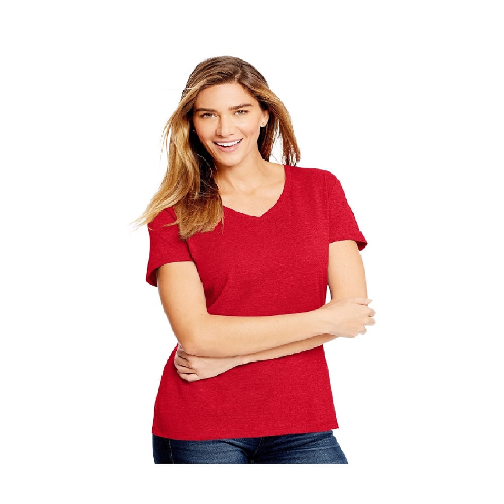 Hanes Women's X-Temp with Fresh IQ Short Sleeve V-Neck Shirt - 93VT