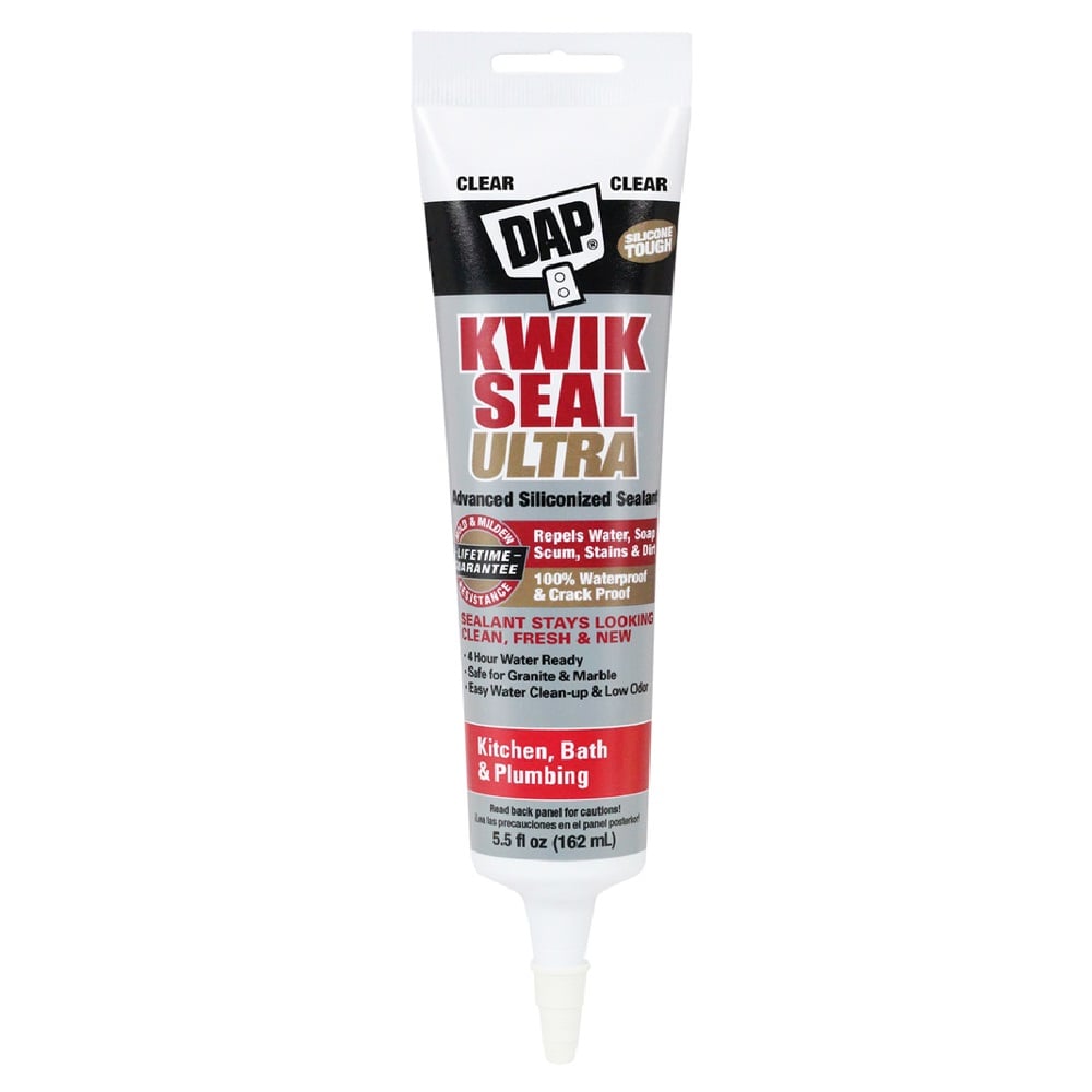 DAP Kwik Seal Ultra Advanced Kitchen & Bath Sealant - Clear, 5.5 oz. - 7079818919