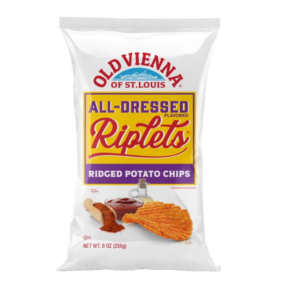 Old Vienna Riplets, All-Dressed Flavored Ridged Potato Chips, 9 oz. Bag Old Vienna Riplets, All-Dressed Flavored Ridged Potato Chips, 9 oz. Bag