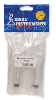 Ideal Instruments 3cc Luer Slip Syringe 9276 (6 pack)