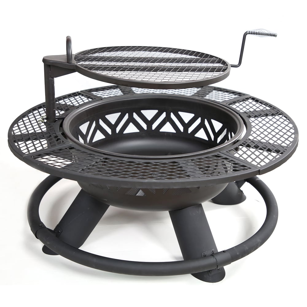 Lincoln Outfitters Steel Fire Pit with BBQ Grate - 90-165-0204