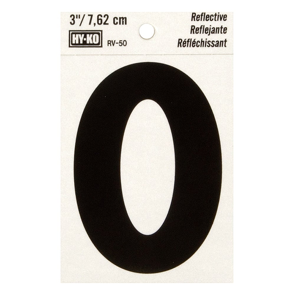 Hy-Ko 3In Reflective Letters O - RV-50/O