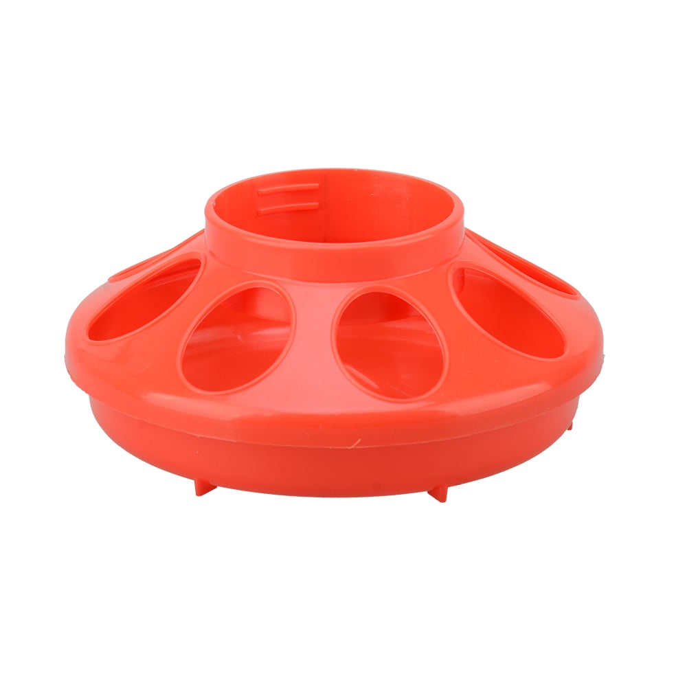 Country Road Plastic Screw-On Poultry Feeder Base, Red, 1 qt.