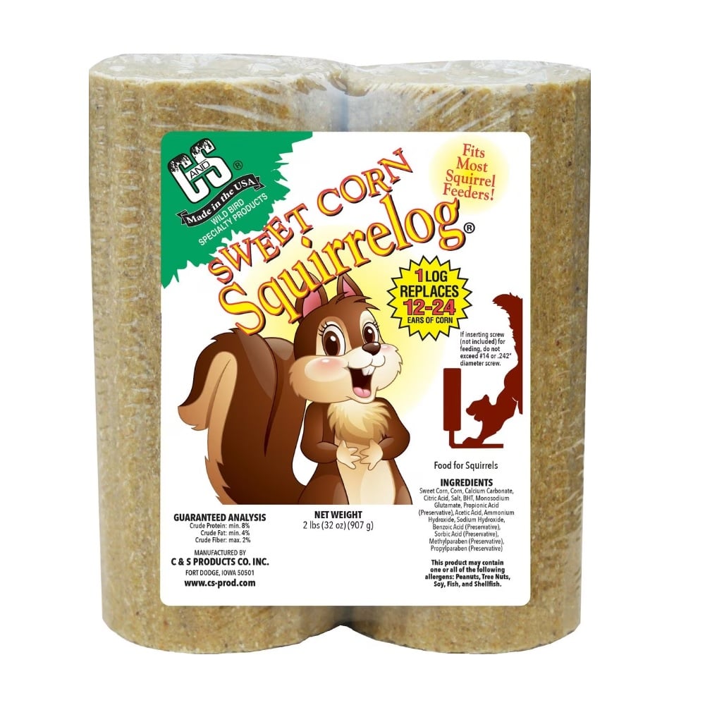 C and S Nut'n Sweet Corn Squirrelog Refill Squirrel Food 32 oz. - CS611