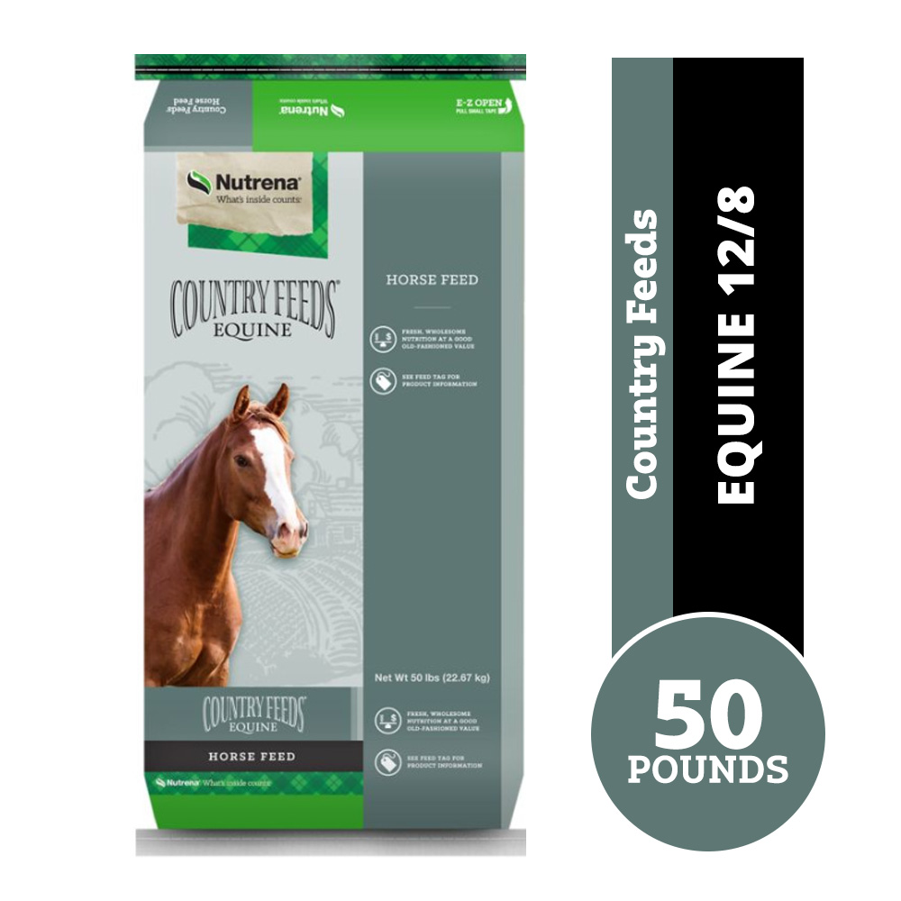 Nutrena Country Feeds  Equine 12/8 Horse Pellet Feed, 50 lb. Bag