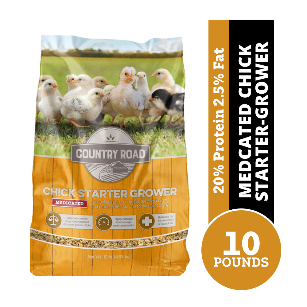Country Road Chick Starter-Grower Medicated, 10 lb. Bag