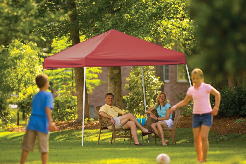 ShelterLogic 10' x 10' HD Series Pop Up Canopy, Red Cover - 22556