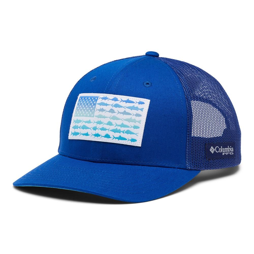 Columbia Performance Fishing Gear Fish Flag Mesh Snap Back Hat - One Size  Fits Most, Blue Macaw - 1837001409
