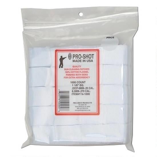 Pro-Shot Round 1/2" Cleaning Patch .17-.22 Caliber, 300 Count - 1 1/2-300
