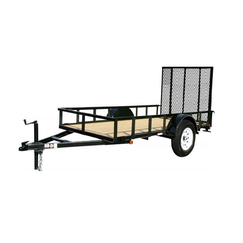 Carry-On Trailer 5.5' x 8' Wood-floor Trailer with Pipe Top - 5.5x8GWPT2K