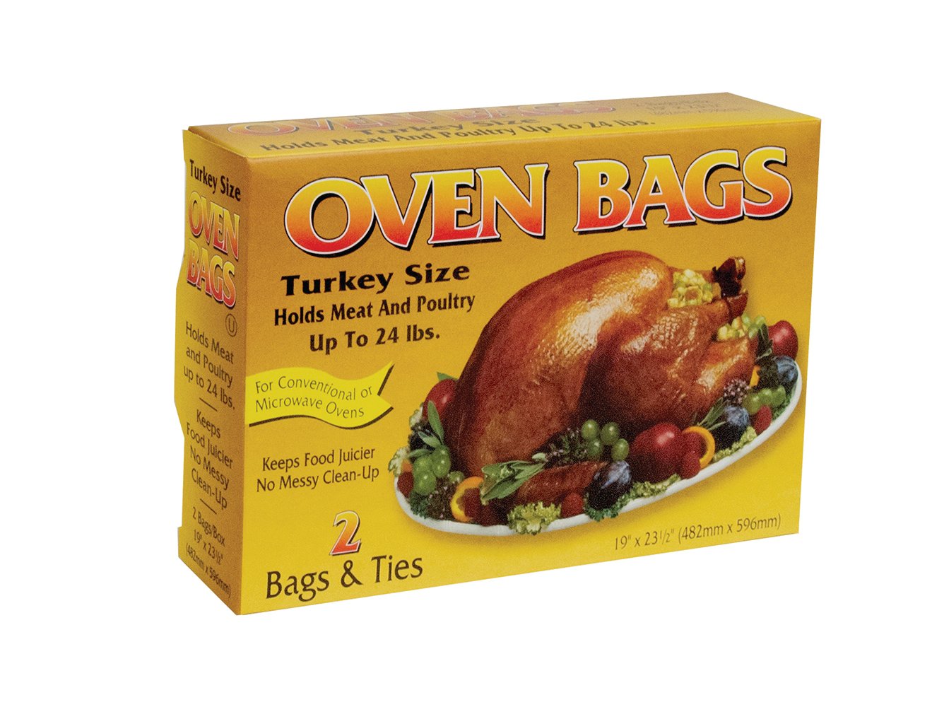 Turkey Size Oven Bags - 2 Bags and Ties - 56430093