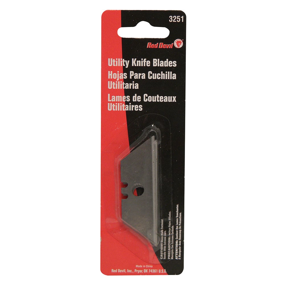 Red Devil 5 Pack Utility Knife Blades for Number 3204 - Number 3206 - Number 3225 - 3251