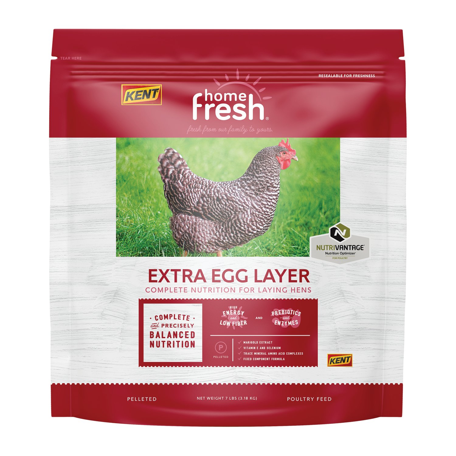 Kent Extra Egg Layer, 7 lb. Bag - 8145