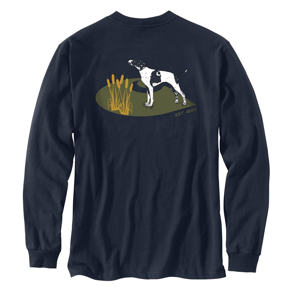 Carhartt®  Men's Loose Fit Heavyweight Long-Sleeve Pocket Dog Graphic T-Shirt - 106038