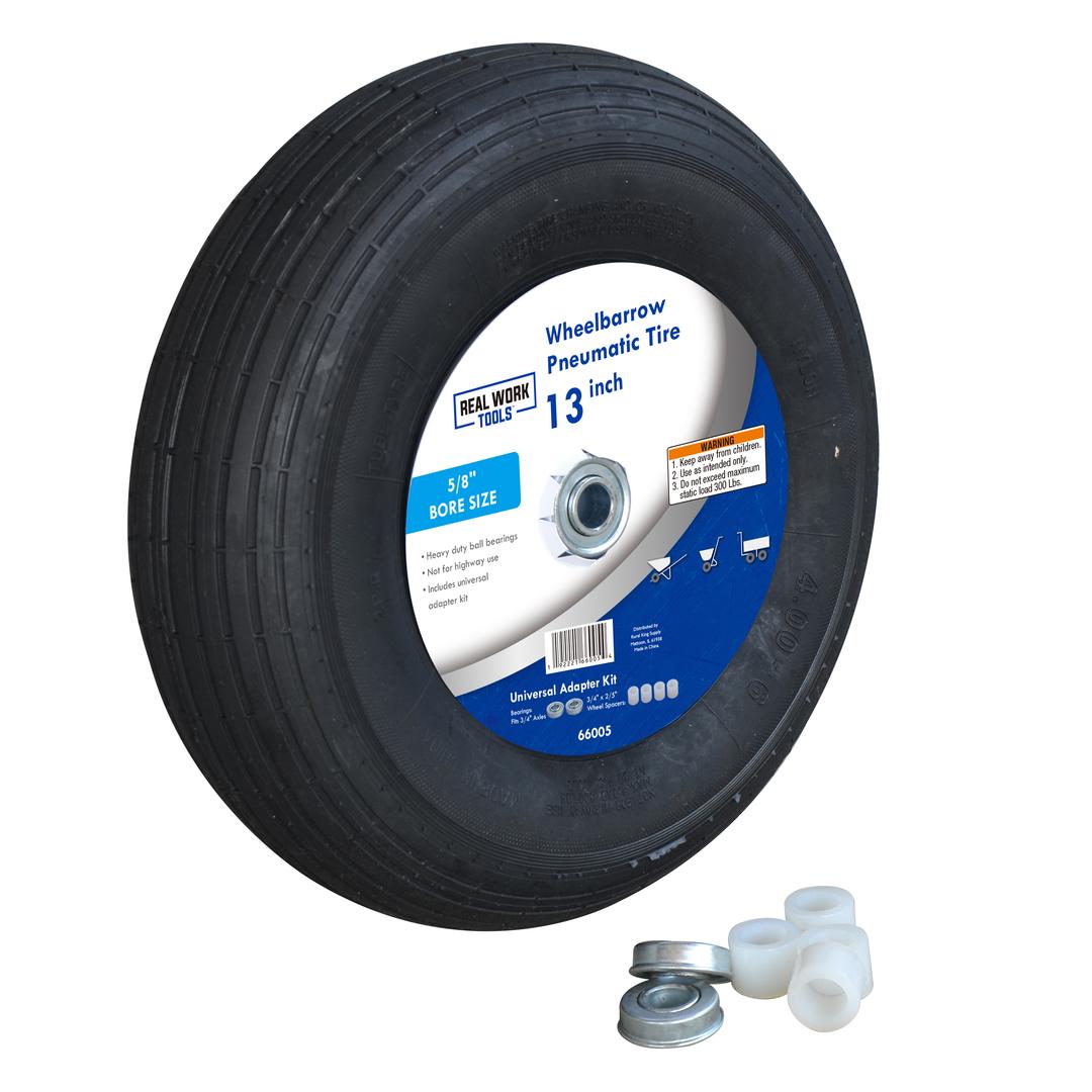Wheelbarrow Rural King 13 Inch Pneumatic Wheelbarrow Tire with Universal Bearing Kit - 66005 ...