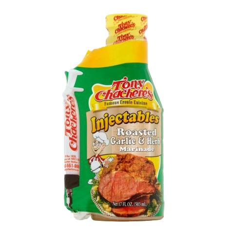 Roasted Garlic Injection Tony Chachere's Injectable Roasted Garlic & Herb Marinade with Injector ...