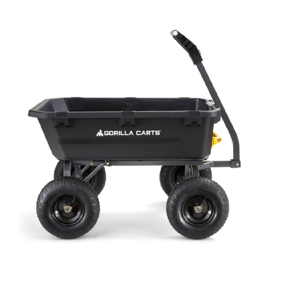 Gorilla Carts Steel Utility Cart, 5 Cu Ft Bed, 900 lb Load Capacity Gorilla Carts Steel Utility Cart, 5 Cu Ft Bed, 900 lb Load Capacity