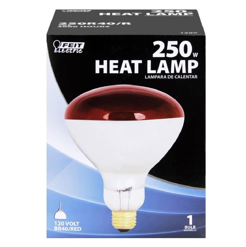 Feit Light Bulbs R40 Feit Electric 250 Watt Red R40 Dimmable Incandescent Heat Lamp ...