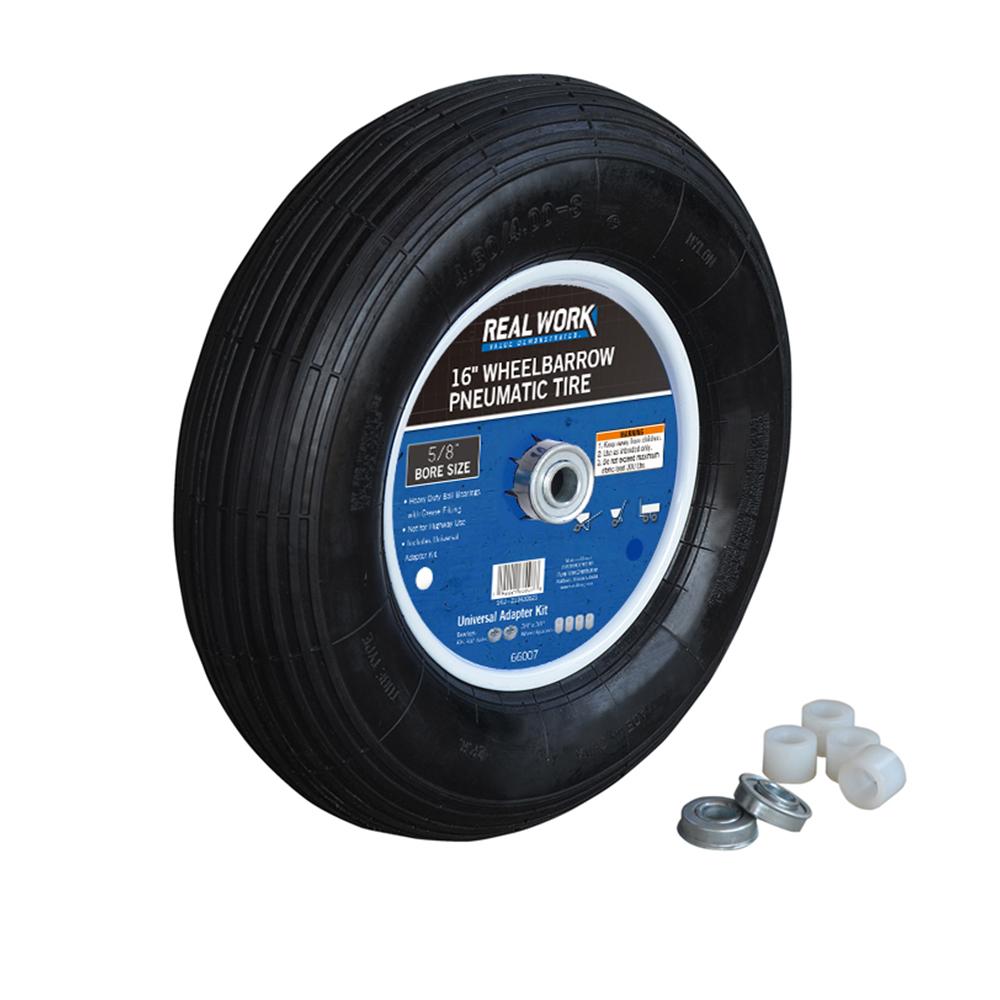 Wheelbarrow Rural King 16 Inch Pneumatic Wheelbarrow Tire with Universal Bearing Kit - 66007 ...