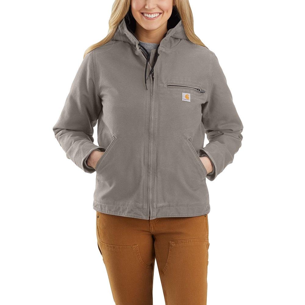 Carhartt® Women's Loose Fit Washed Duck Sherpa Lined Hooded Jacket ...