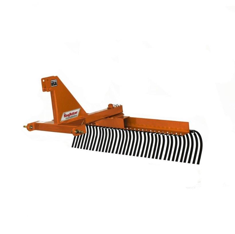 King Kutter 6' Professional Landscape Rake, Orange - YR-G-72-OP | Rural ...