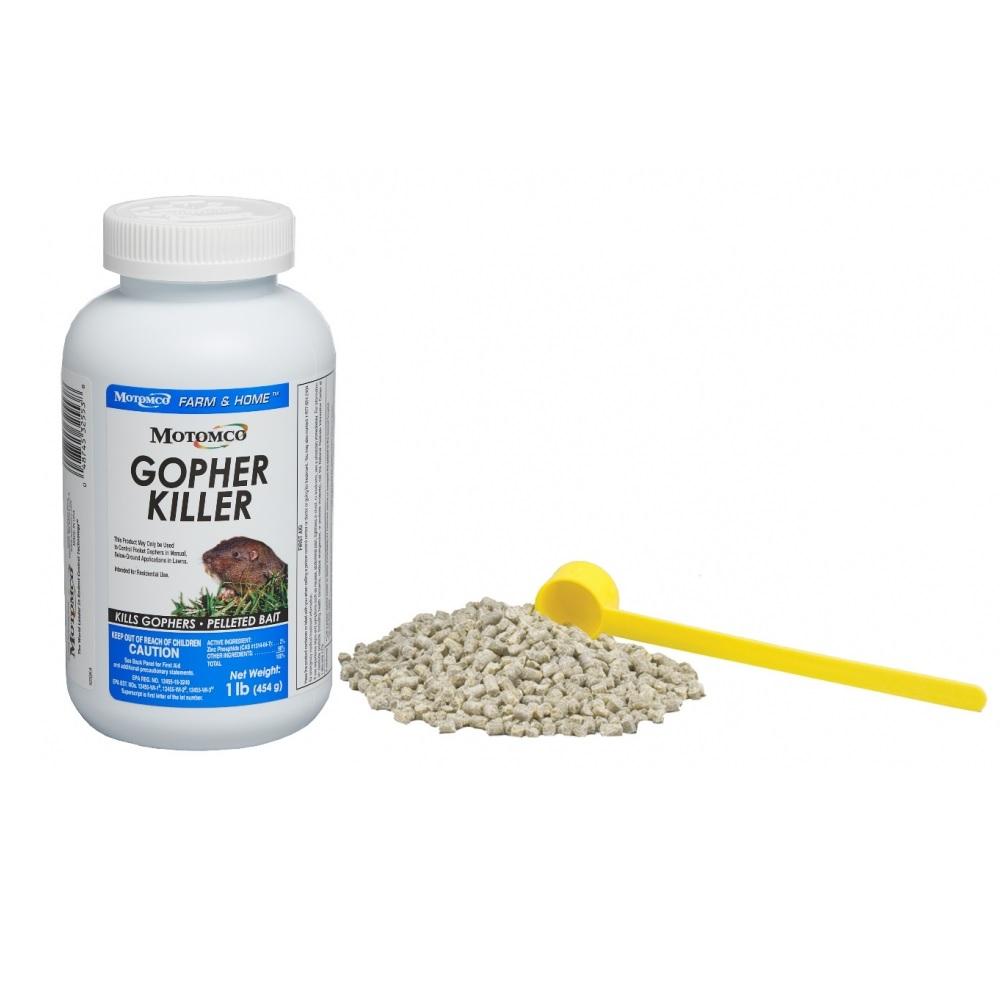 Motomco Rodent & Gopher Killer Pelletized Bait, 1lb Bottle - 32546 ...