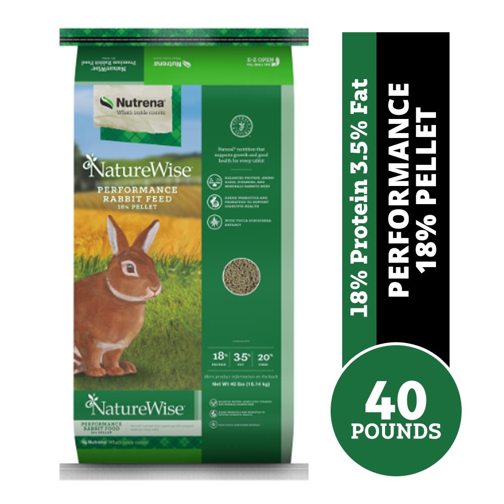 Nutrena NatureWise® Performance Rabbit Feed 18% Pellet, 40 lb. Bag ...