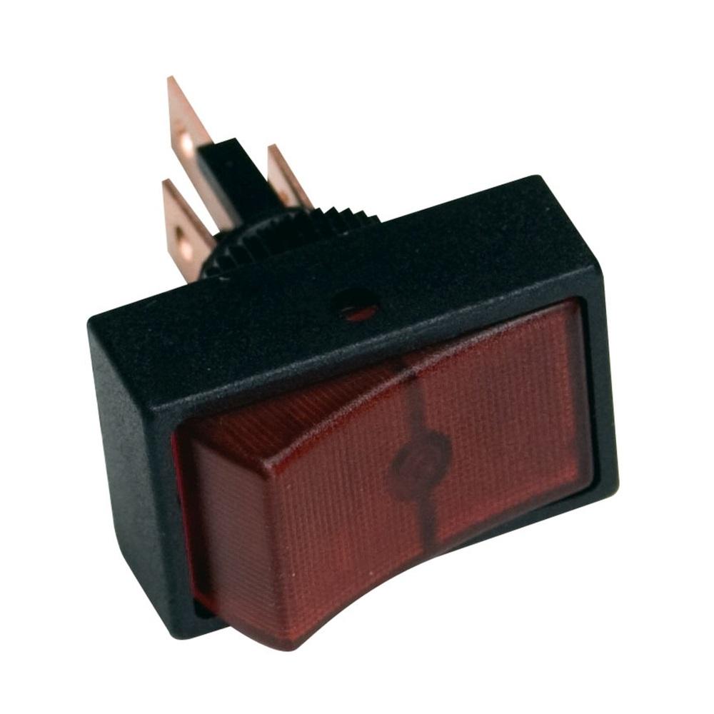 Uriah Products 20 Amp 12V Round Mount Red On/Off Rocker Switch ...