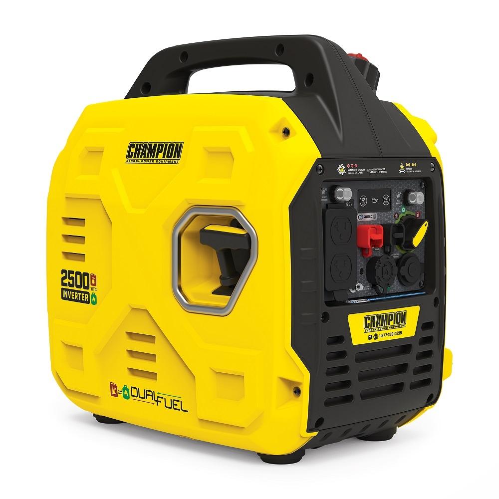 Radley Generator Champion 2500-Watt Ultralight Portable Dual Fuel Inverter Generator ...
