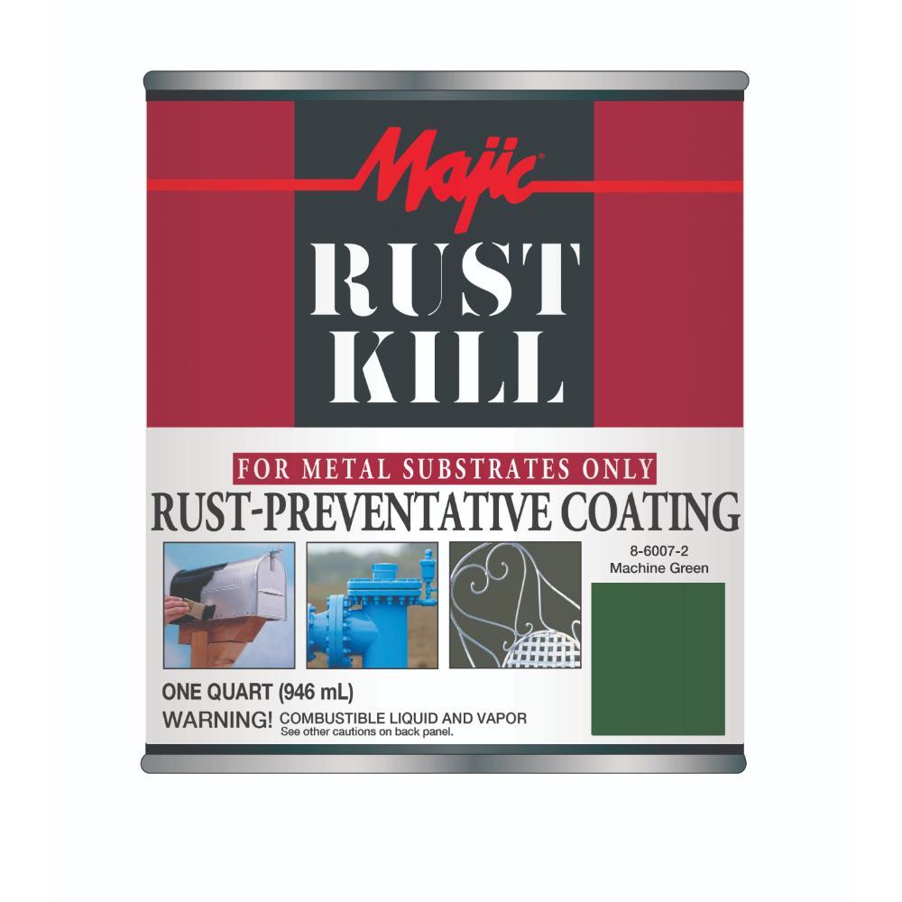 Majic Paints Rust Kill Oil Base Enamel Quart, Machine Green | Rural King